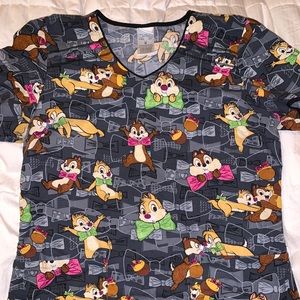 Disney Chip and Dale Scrub Top